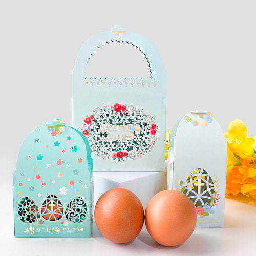 부활절 계란 장식 포장 용품 종이 케이스 달걀 바구니 쇼핑백